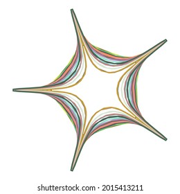 Geometric mandala - Radial, Circular Motif icon, symbol. Radiating shape, logo