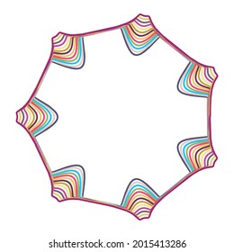 Geometric mandala - Radial, Circular Motif icon, symbol. Radiating shape, logo