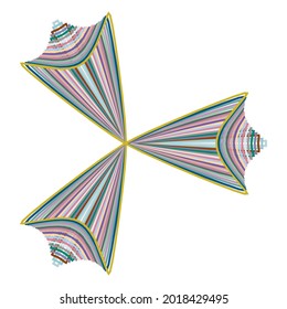 Geometric mandala - Radial, Circular Motif icon, symbol. Radiating shape, logo