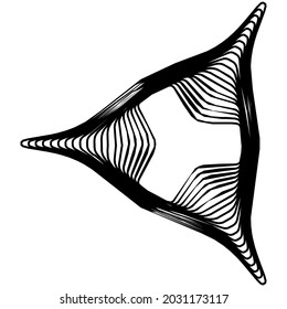 Geometric mandala - Radial, Circular Motif icon, symbol. Radiating shape, logo