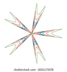 Geometric mandala - Radial, Circular Motif icon, symbol. Radiating shape, logo