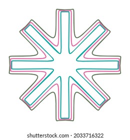 Geometric mandala - Radial, Circular Motif icon, symbol. Radiating shape, logo