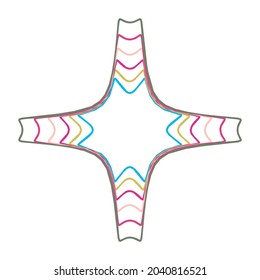 Geometric mandala - Radial, Circular Motif icon, symbol. Radiating shape, logo