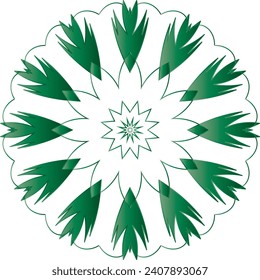 Geometric mandala - Radial, Circular Motif icon, symbol. Radiating shape, logo