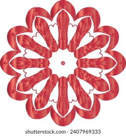 Geometric mandala - Radial, Circular Motif icon, symbol. Radiating shape, logo