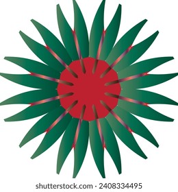 Geometric mandala - Radial, Circular Motif icon, symbol. Radiating shape, logo