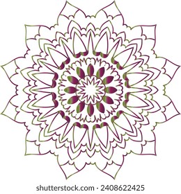 Geometric mandala - Radial, Circular Motif icon, symbol. Radiating shape, logo