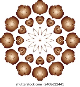 Geometric mandala - Radial, Circular Motif icon, symbol. Radiating shape, logo