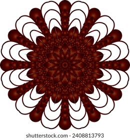 Geometric mandala - Radial, Circular Motif icon, symbol. Radiating shape, logo