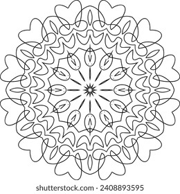 Geometric mandala - Radial, Circular Motif icon, symbol. Radiating shape, logo