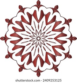 Geometric mandala - Radial, Circular Motif icon, symbol. Radiating shape, logo