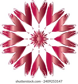Geometric mandala - Radial, Circular Motif icon, symbol. Radiating shape, logo