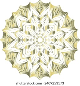 Geometric mandala - Radial, Circular Motif icon, symbol. Radiating shape, logo