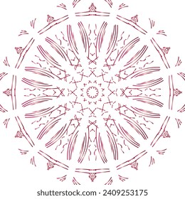 Geometric mandala - Radial, Circular Motif icon, symbol. Radiating shape, logo