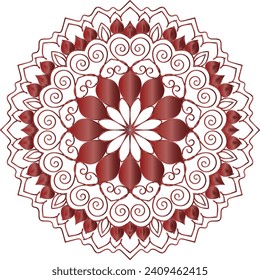 Geometric mandala - Radial, Circular Motif icon, symbol. Radiating shape, logo