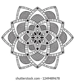 geometric mandala. round symmetrical pattern