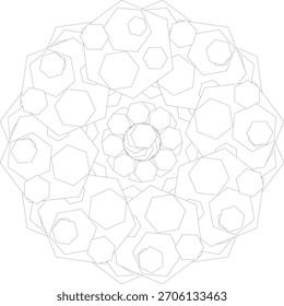 Mandala geométrico en forma de precisión