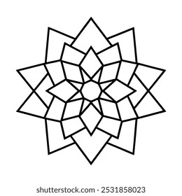 Geometric mandala vector art design