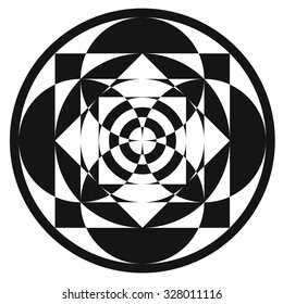 Geometric mandala vector illustration