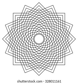 Geometric mandala vector illustration