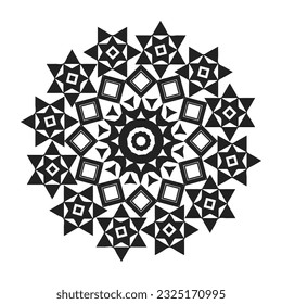 Geometric  mandala Vintage decorative elements. Oriental pattern, vector illustration. Islam, Arabic, Indian, Moroccan, Spain, Turkish, Pakistan, Chinese, mystic, ottoman motifs. Coloring book page