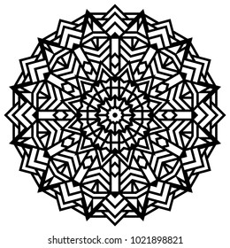 Isolated Mandala Illustration Vector Coloring Book Stock Vector ...