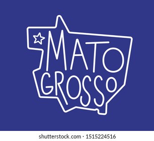 Geometric map of the brazilian state of Mato Grosso