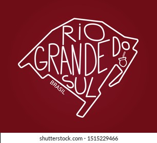 Geometric map of the brazilian state of Rio Grande do Sul