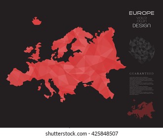 Geometric map design - polygonal - Europe