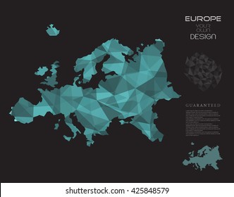 Geometric map design - polygonal - Europe