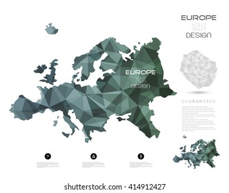 Geometric map - polygonal - geometric - Europe