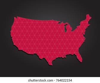 Geometric map of United States.
