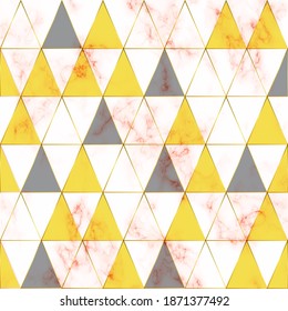 geometric Marble texture design with color of year, pattern with gold geometric lines, black and white marble surface, modern luxury background, vector illustration