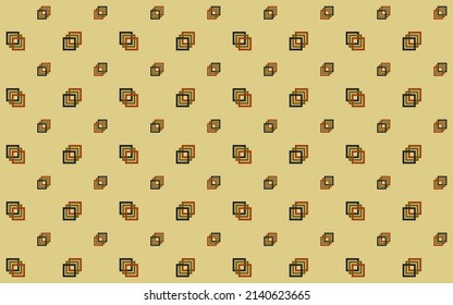 Geometric masculine abstract seamless pattern. Simple triple square in dark,green and red on beige background. For male shirt fabric wrapping cloth silk scarf bandana swimwear pants skirts.