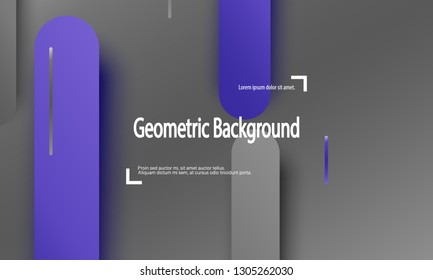 Geometric material design background. Minimal abstract cover design. Creative colorful wallpaper. Trendy gradient poster. Vector illustration.