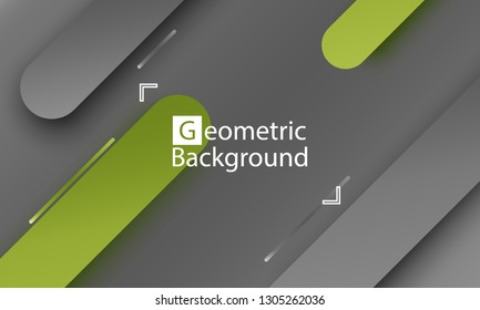 Geometric material design background. Minimal abstract cover design. Creative colorful wallpaper. Trendy gradient poster. Vector illustration.