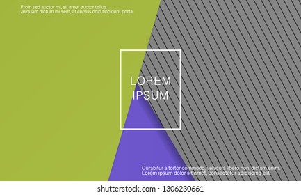 Geometric material design background. Minimal abstract cover design. Creative colorful wallpaper. Vector illustration.