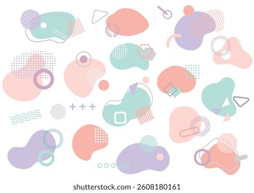 Geometric material set with loose circles