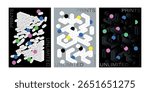 Geometric Maze Cubes Poster Abstract Isometric Cube Layout with Colorful Dot Accents for Modern Art Prints square circle pattern color point black background unique poster flyer visual graphic design