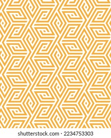 Maíz geométrico con líneas diagonales delgadas amarillas en un fondo blanco. Patrón de repetición sin inconvenientes. Textura gráfica decorativa. Imagen vectorial para papel de impresión, papel pintado, tela y envoltura.