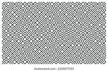 Patrón de laberinto geométrico, Ilustración para tela, papel pintado y fondo decorativo