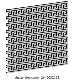 Geometric maze pattern. Repeating tile design. Abstract vector layout. Black lines.