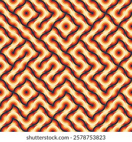 Geometric Maze Pattern Retro Vintage, abstract background