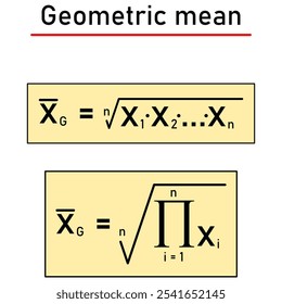 Média geométrica - fórmula de cálculo, característica da posição do ficheiro estatístico