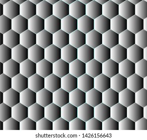 Geometric medical concept blue background. Hexagons. White background texture. 