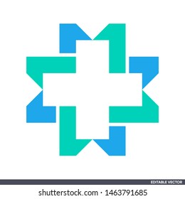 GEOMETRIC MEDICAL LOGO MODERN VECTOR SIMPLE DESIGNS
