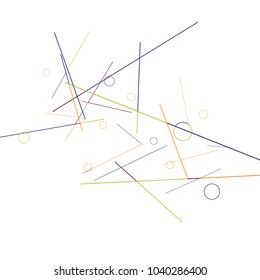 Geometric Memphis Background. Black and White Simple Pattern for Postcard, Print, Banner or Poster. Modern Abstract Background with Rings and Lines. Vector Texture in Trendy Minimalistic Style
