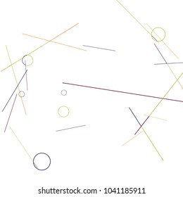 Geometric Memphis Background. Black and White Simple Pattern for Postcard, Print, Banner or Poster. Modern Abstract Background with Rings and Lines. Vector Texture in Trendy Minimalistic Style
