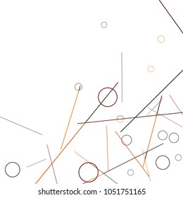 Geometric Memphis Background. Black and White Simple Pattern for Postcard, Print, Banner or Poster. Modern Abstract Background with Rings and Lines. Vector Texture in Trendy Minimalistic Style