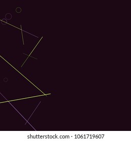Geometric Memphis Background. Black and White Simple Pattern for Postcard, Print, Banner or Poster. Modern Abstract Background with Rings and Lines. Vector Texture in Trendy Minimalistic Style
